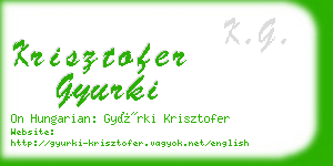 krisztofer gyurki business card